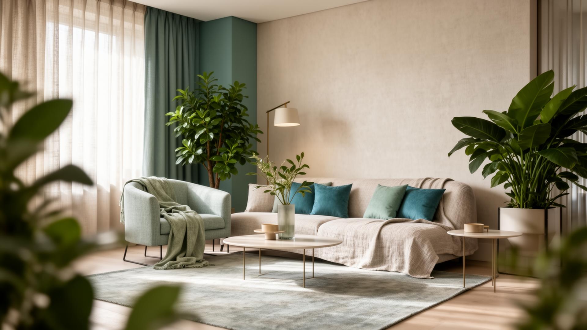A serene, light-filled rental interior styled by Butterfly Garden Holdings